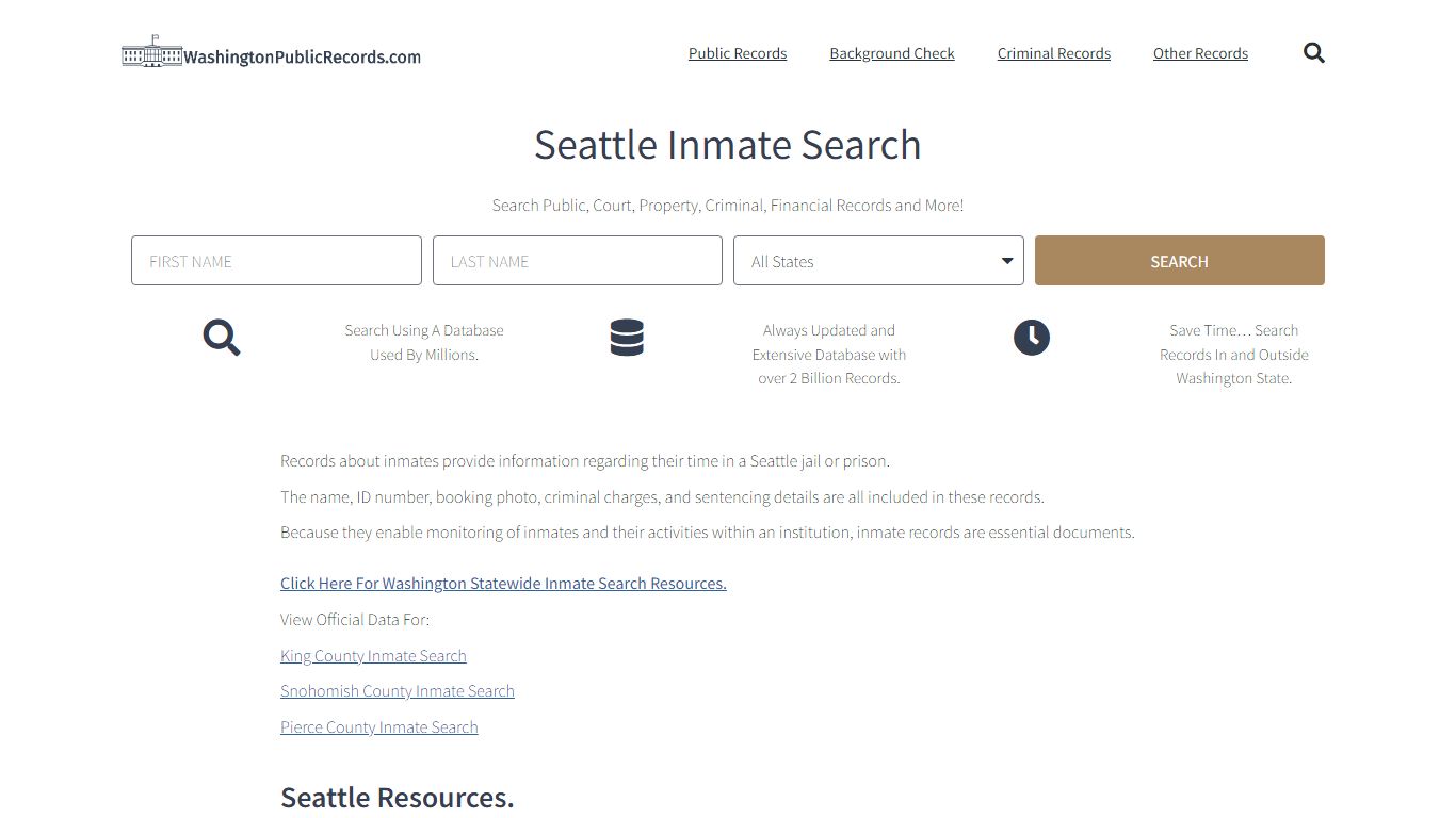 Seattle Inmate Search - SPD Current & Past Jail Roster